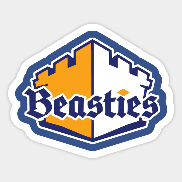 Beasties vs White Castle Mashup Sticker by Fresh Fly Threads